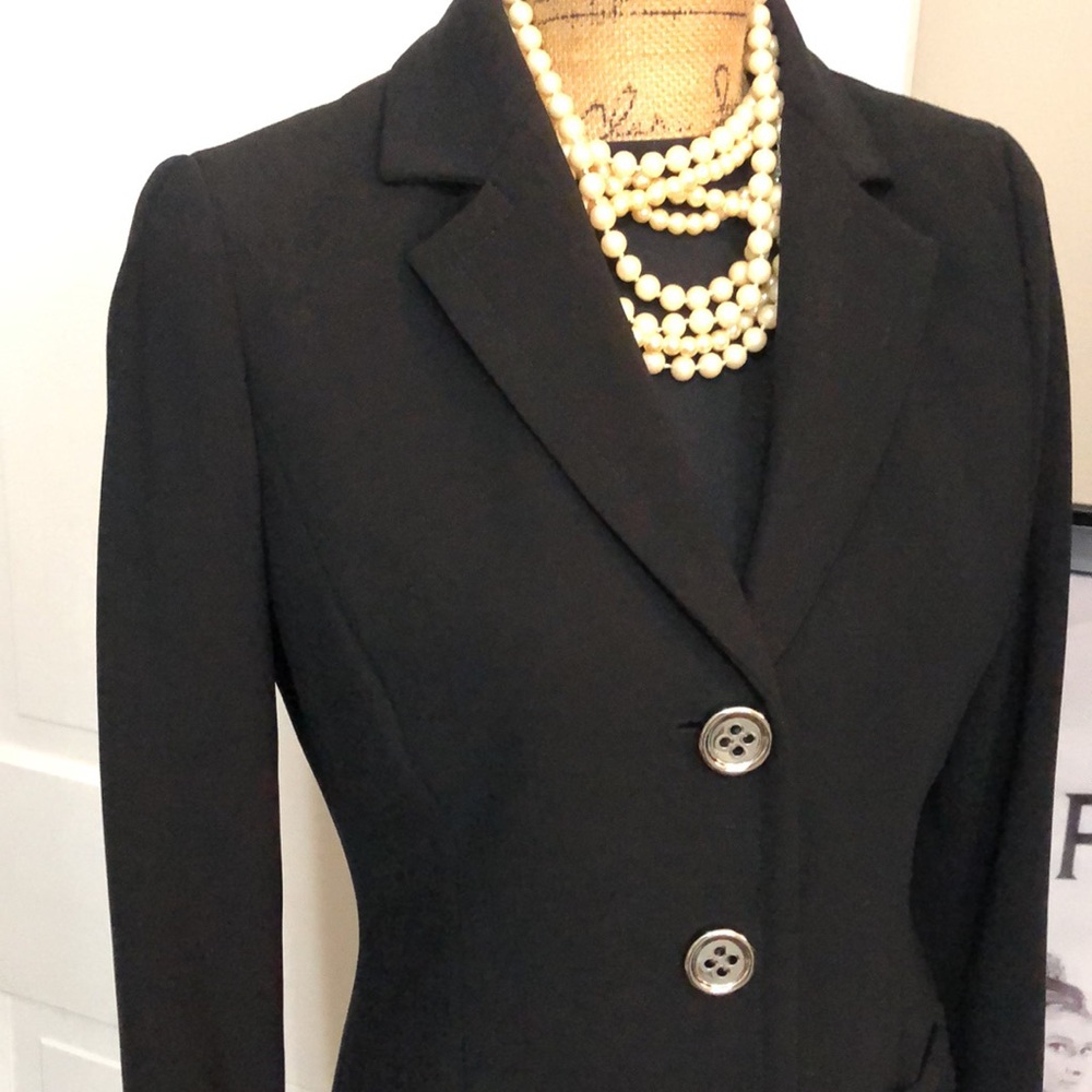 WORTH NEW YORK • Classic Black Blazer with Silver Button Detail - Picture 9 of 16